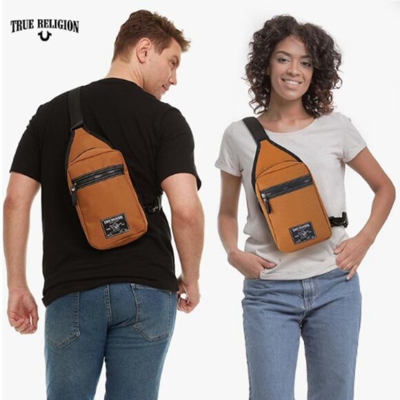 TRUE RELIGION Crossbody Sling Bag "YETA" Tan TR101141 BRAND-NEW w/tags - Picture 11 of 16